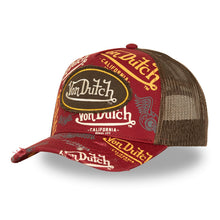 Charger l'image dans la galerie, Casquette Von Dutch All-over bordeaux
