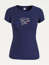 Load image into Gallery viewer, T-shirt Tommy Script Navy
