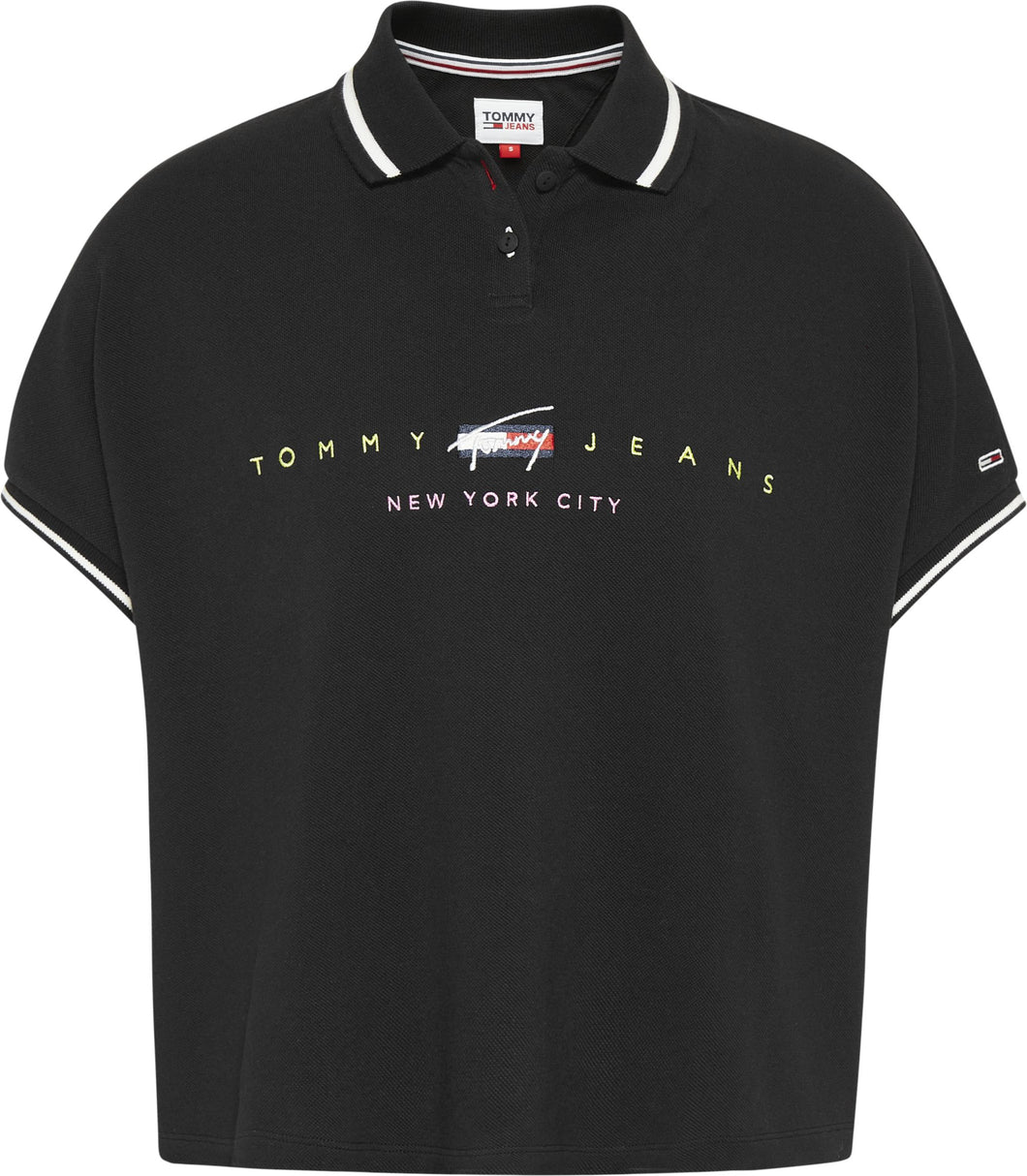Polo Tommy Crop Black